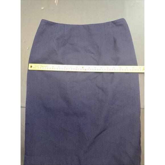 Pendleton Savvy Stretch Virgin Wool Skirt Navy Business Career Designer Luxury 6 - Picture 12 of 14